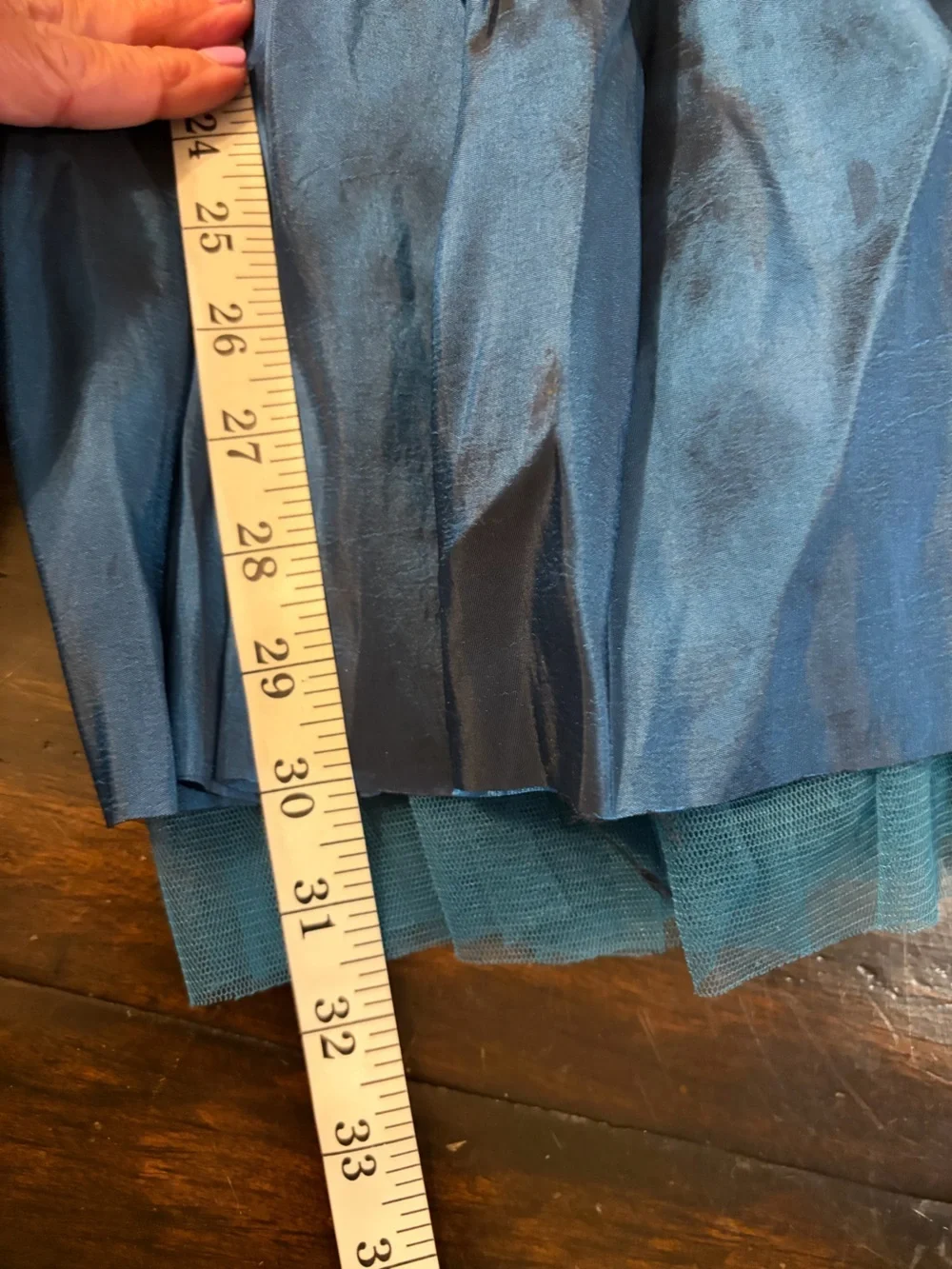 Girls' One-Shoulder Blue Formal Dress with Embellished Waist 10-14